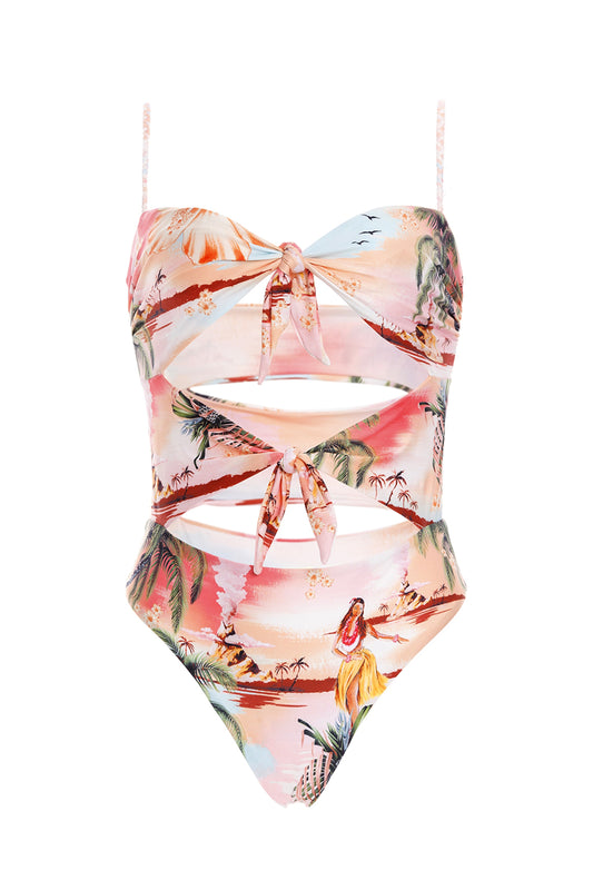 Carrie One Piece Luau Agua Bendita