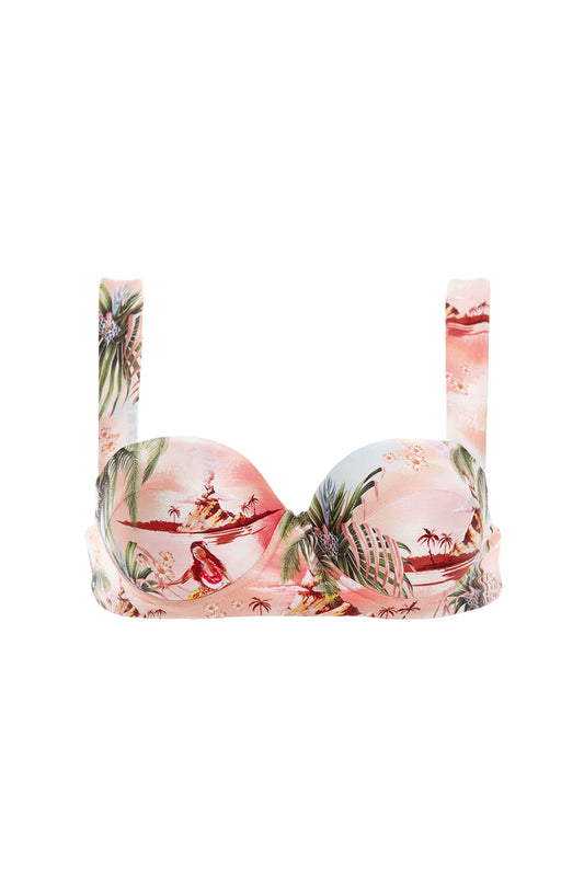 Miley Bikini Top Underwire Luau Agua Bendita