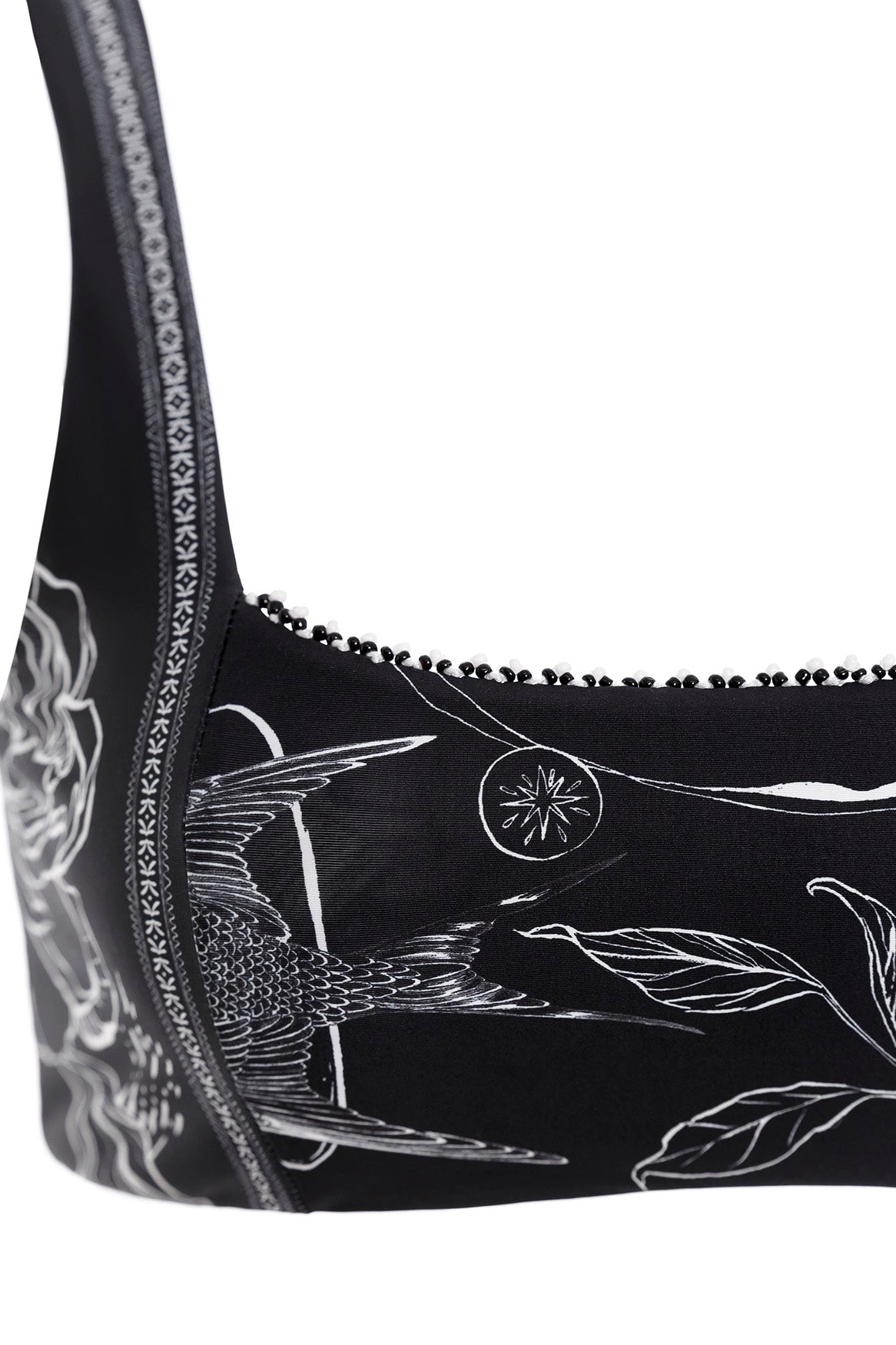 EMBROIDERED COLLEEN BIKINI TOP