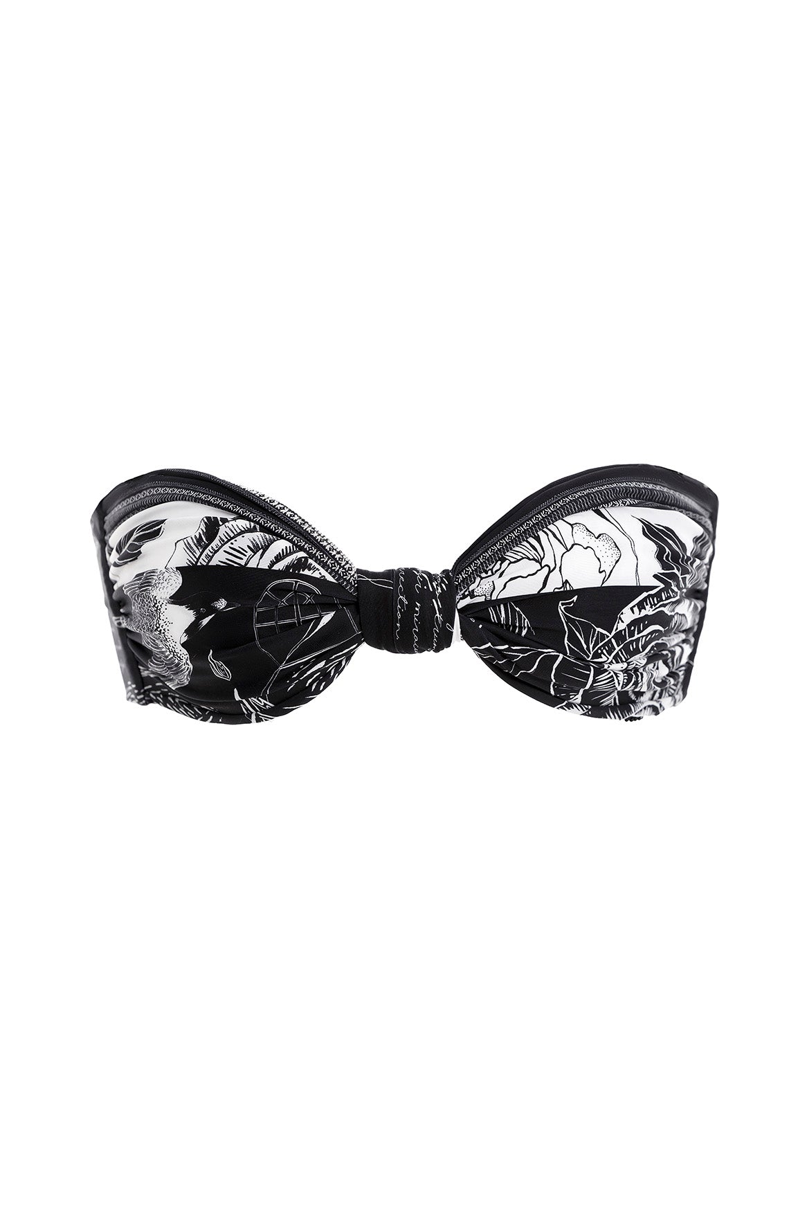EMBROIDERED LUCILLE STRAPLESS BIKINI TOP