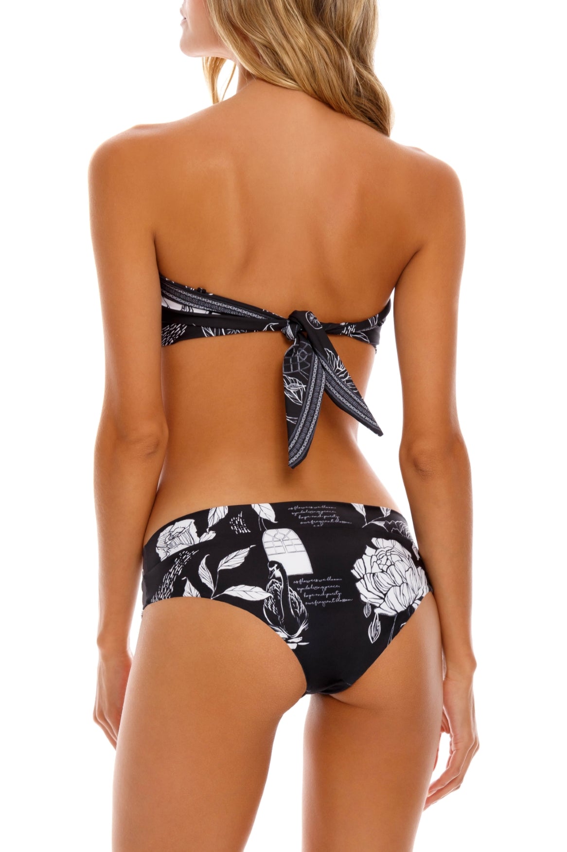 EMBROIDERED LUCILLE STRAPLESS BIKINI TOP