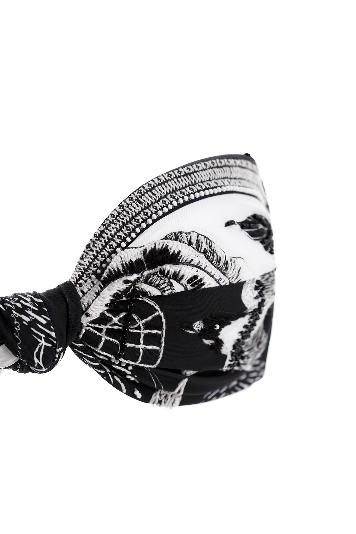 EMBROIDERED LUCILLE STRAPLESS BIKINI TOP