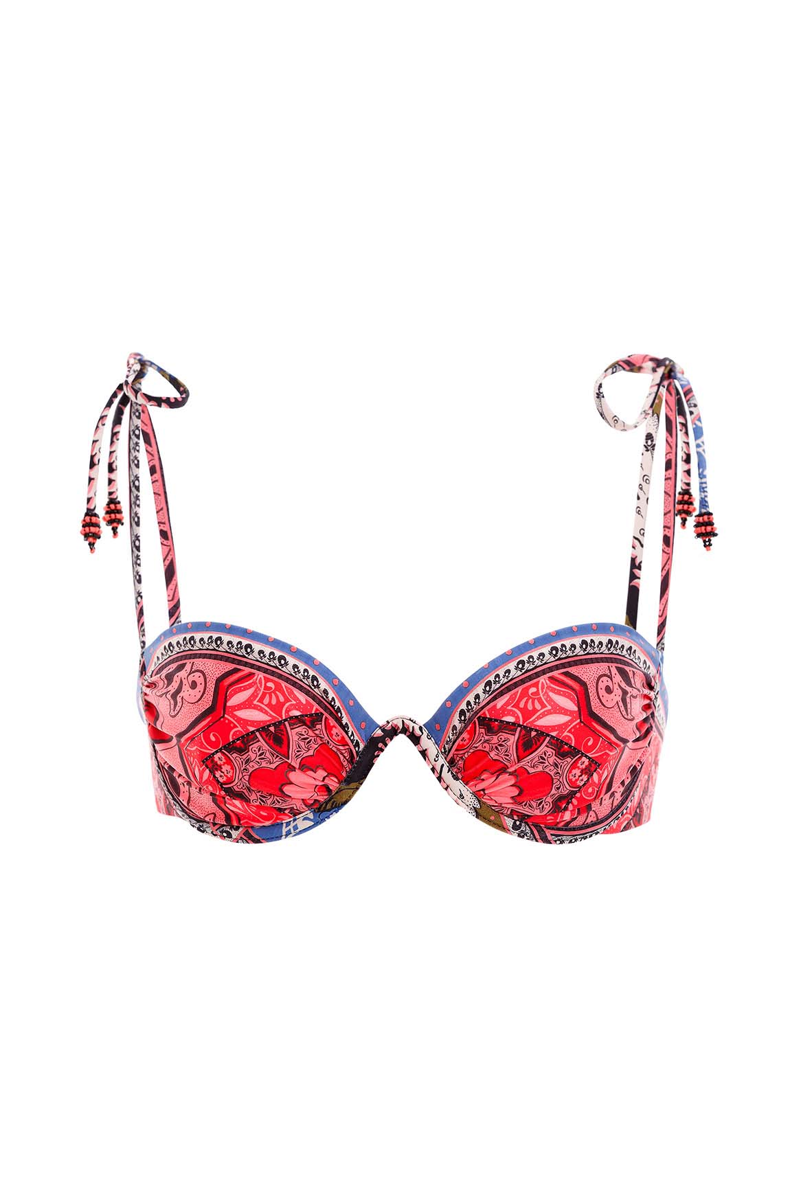 EMBROIDERED DONNA BIKINI TOP