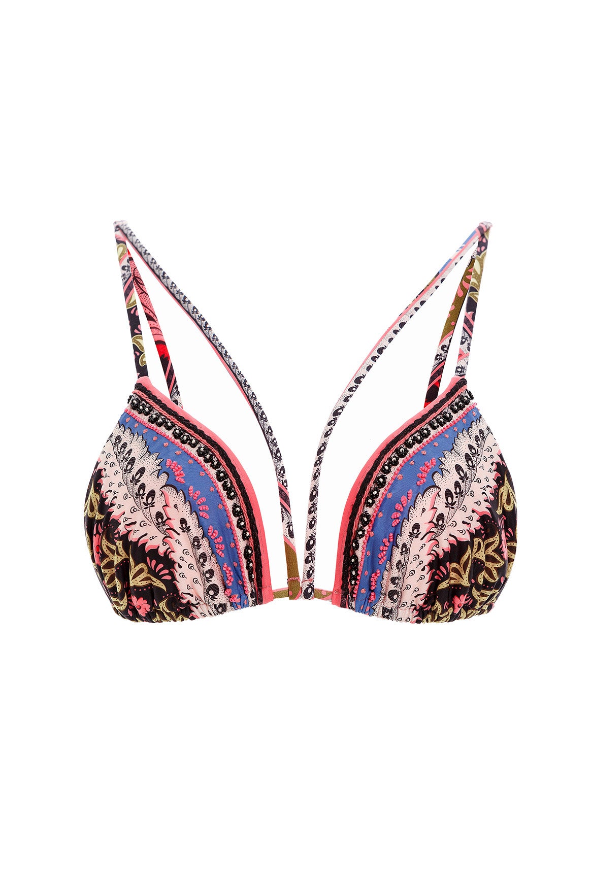 EMBROIDERED HALLE BIKINI TOP