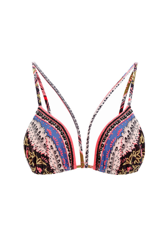 Halle Bikini Top Embroidered Antiq Agua Bendita