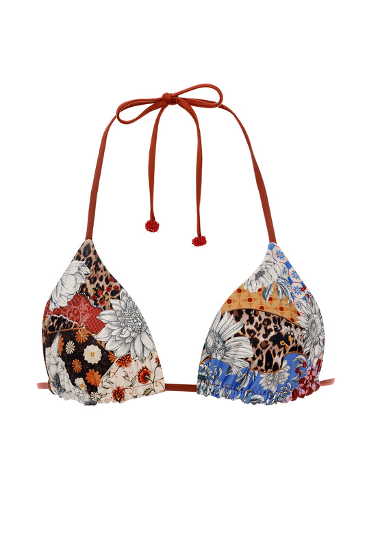 Lolita Bikini Top Reversible Quilt Agua Bendita
