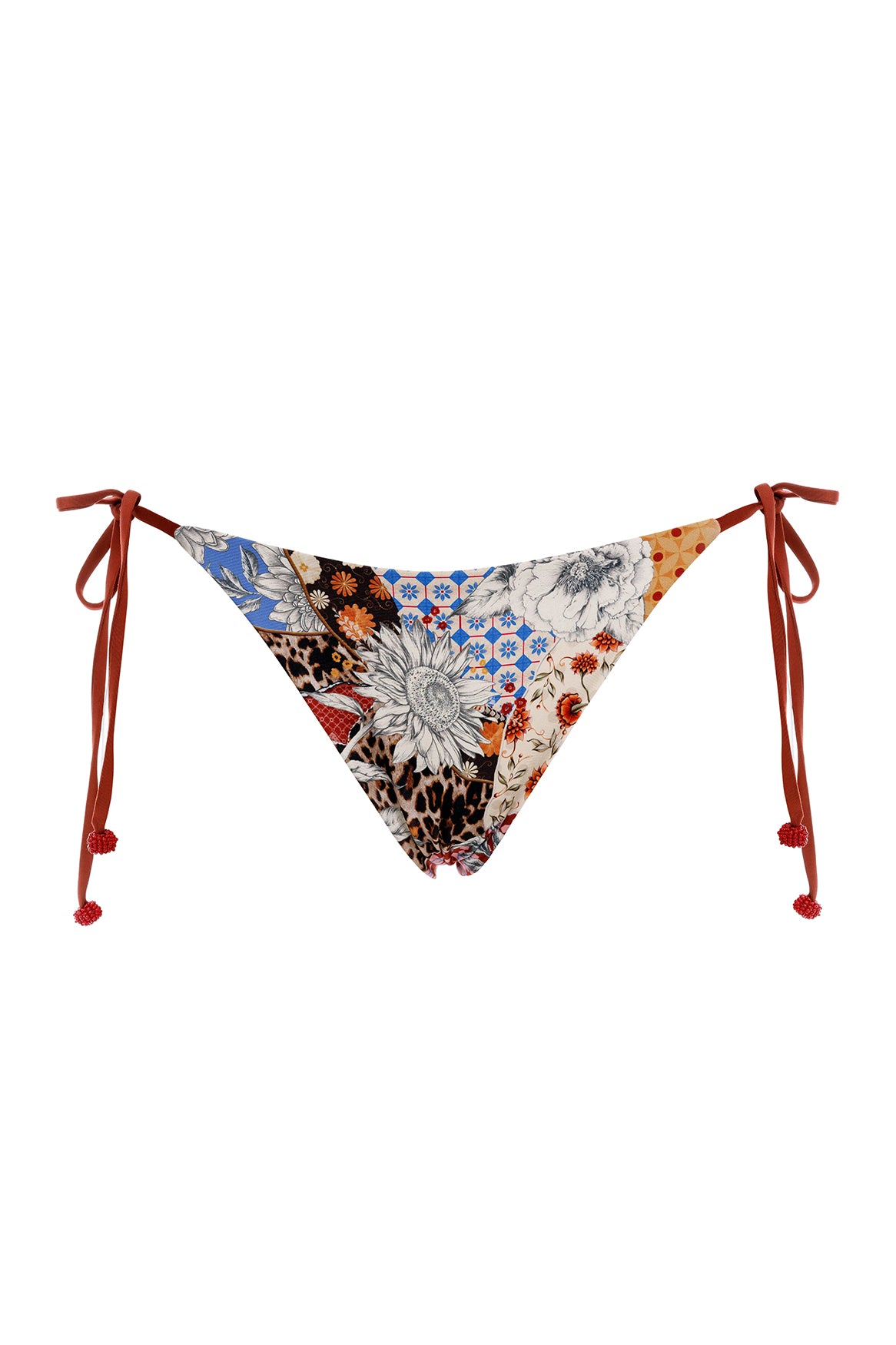 Alegria Bikini Bottom Reversible Quilt Agua Bendita