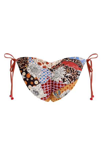 Alegria Bikini Bottom Reversible Quilt Agua Bendita