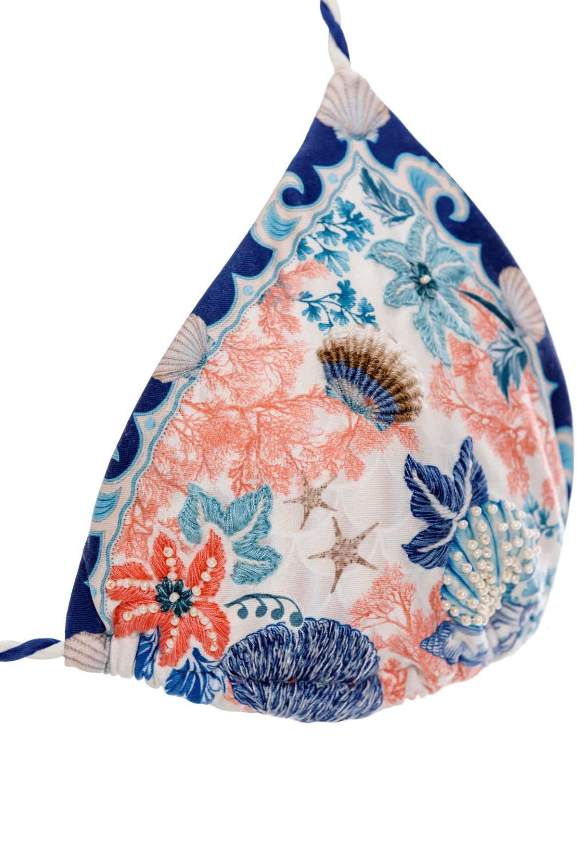 Lolita Bikini Top Embroidered Sereia Agua Bendita