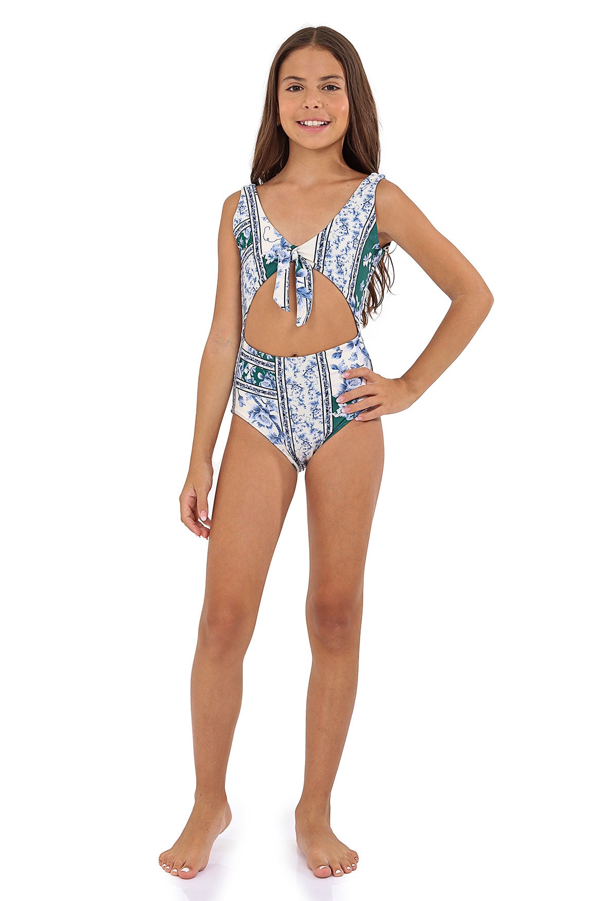 Ilana One Piece Reversible Kids Ivy Agua Bendita