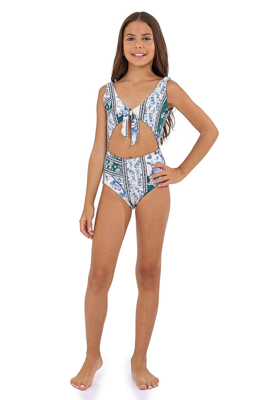 Ilana One Piece Reversible Kids Ivy Agua Bendita