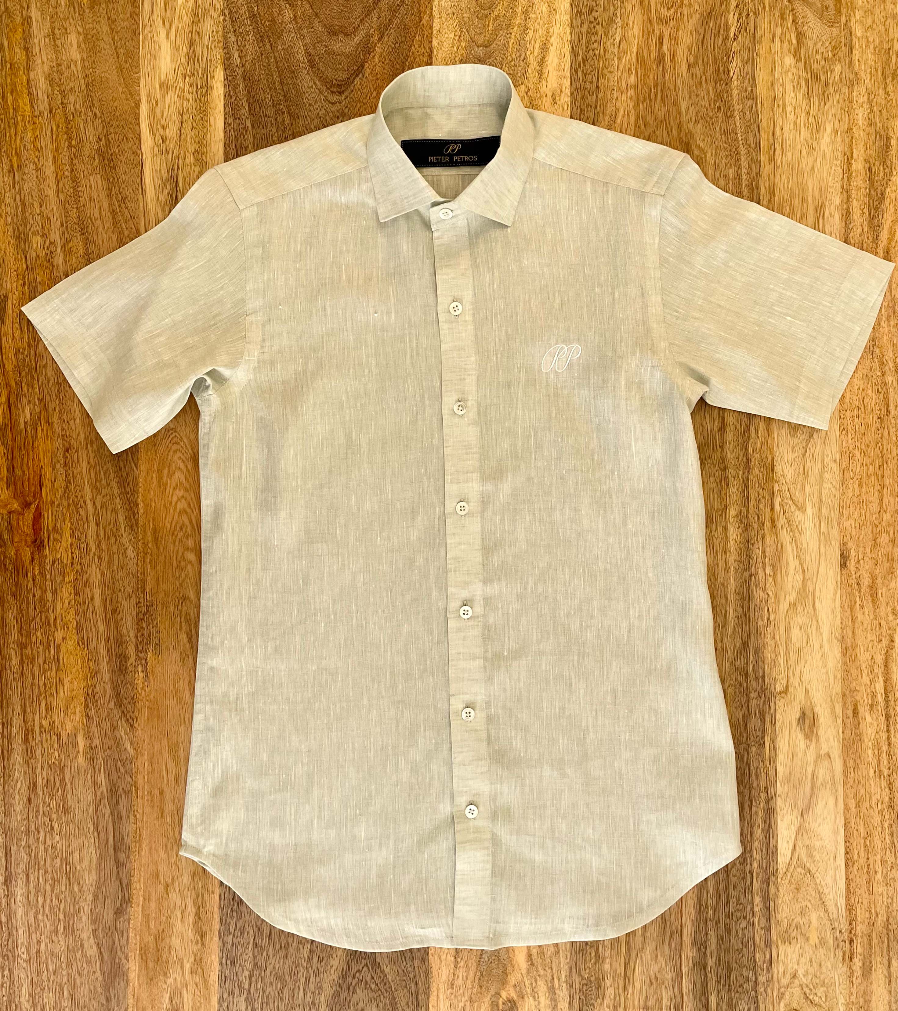 Pieter Petros Linen Shirt Green