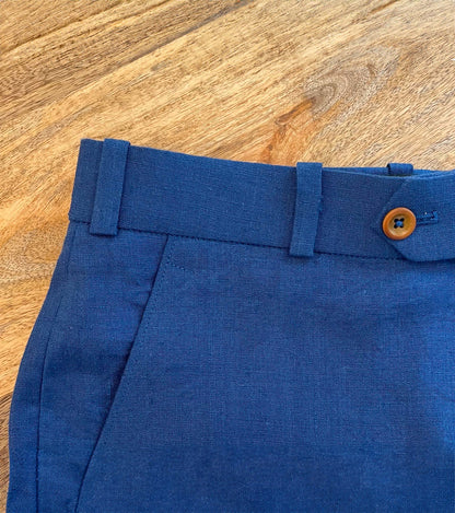 Linen Short Blue Pieter Petros