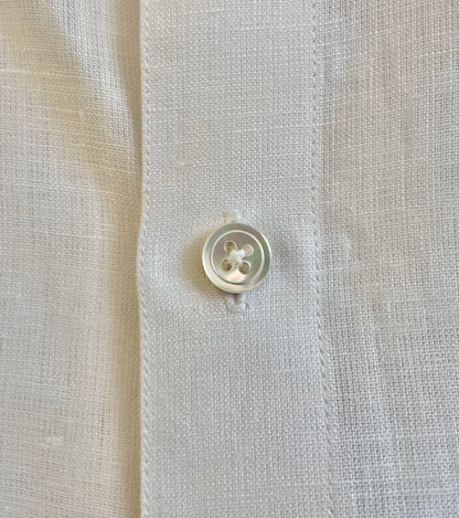 Linen Shirt Short Sleeve White Pieter Petros