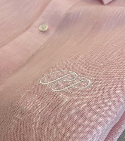 Linen Shirt Short Sleeve Pink Pieter Petros