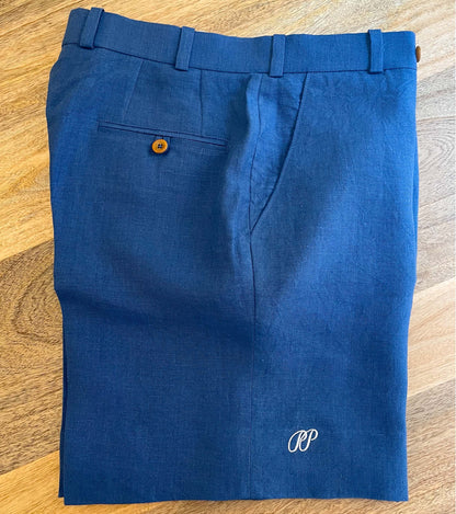 Linen Short Blue Pieter Petros