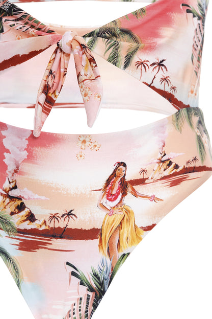 Carrie One Piece Luau Agua Bendita