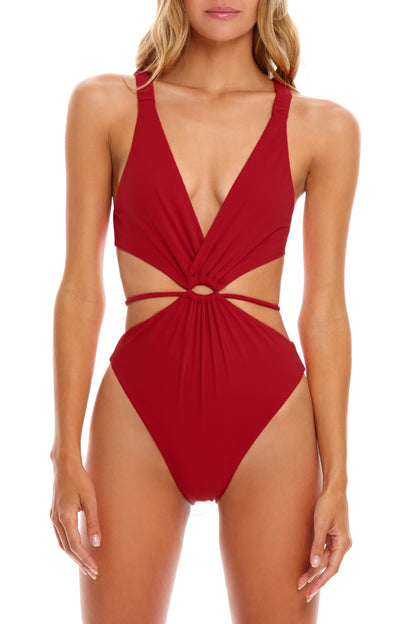 Danielle One piece (Red) Bouk Agua Bendita