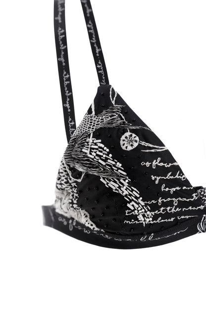 Lisa Bikini Top Embroidered Thoughts Agua Bendita