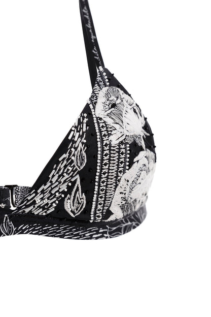 Lisa Bikini Top Embroidered Thoughts Agua Bendita