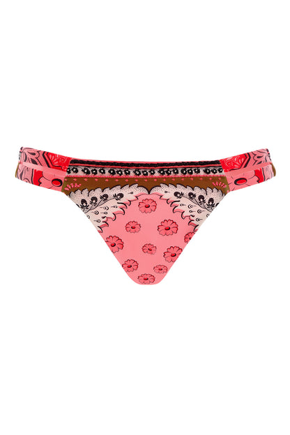 Polly Bikini Bottom Embroidered Antiq Agua Bendita