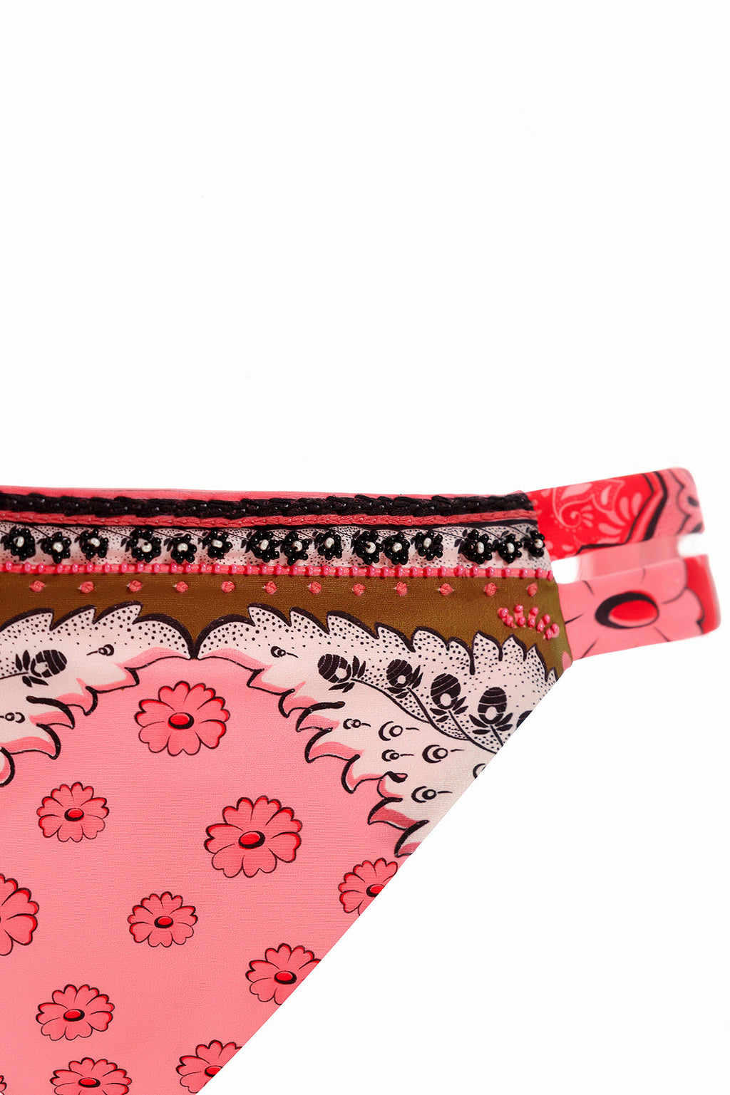 Agua Bendita Polly Bikini Bottom Embroidered
